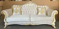 Produktbild: Casa Padrino Luxus Barock Sofa Silber / Creme / Gold Barockstil Wohnzimmer Sofa
