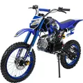 Produktbild: Actionbikes Motors Kinder Crossbike JC125 | Benzin Jungend Motorrad - Motorcross - ab 14 Jahren - Pocketbike - Dirtbike - Cross Bike (Blau)