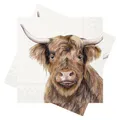 Produktbild: Servietten Hochland Kuh Braun Deko Tischdeko 33 x 33 cm 20 Stück