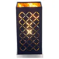Produktbild: GLOBO Tisch Lampe Textil Strahler Wohn Zimmer Dekor Stanzungen Leuchte schwarz gold 15229T1, bunt, medium