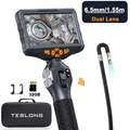 Produktbild: TESLONG TD500 6.5MM Dual Lens Articulating Borescope 5 Inch IPS Two Way 210°