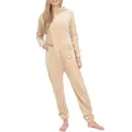 Produktbild: Basisstoff Kitten Damen Jumpsuit Teddy Fleece Beige Gr. M