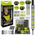 Produktbild: WINMAU - Professioneller Spieler - Michael Van Gerwen MvG Geschenkset - 18g Weiche Spitze - 50-teiliges Profi Darts Set - Enthält 4 x Stiele, 4 x Flüge und Zubehör
