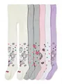 Produktbild: Strumpfhose Mädchen Bunt Gemustert 6er Pack – Warme Strickstrumpfhosen für He...