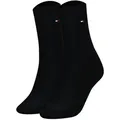 Produktbild: TOMMY HILFIGER Damen Socken, 2er Pack - Classic, Strümpfe, einfarbig Schwarz 39-42