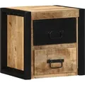 Produktbild: vidaXL Nachttisch 40x35x40 cm Raues Mango-Massivholz