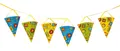 Produktbild: folia Schultüten Dekokette Schulanfang Girlande 6 kleine Schultüten bunt Party