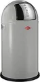 Produktbild: WESCO Abfalleimer Pushboy 50l | Mülleimer Edelstahlklappe | pulverbeschichteter Stahl | freistehend | cool grey