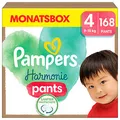 Produktbild: Pampers Windeln Harmonie Größe Gr.4 (9-15 kg) für Babys und Kleinkinder, 168 St.