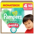 Produktbild: Pampers Harmonie Pants Größe 4, 168 Windeln, 9kg-15kg, sanfter Hautschutz und 360° Komfort-Fit