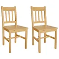 Produktbild: vidaXL Esszimmerstühle 2 STK., Esszimmerstuhl mit Rückenlehne, Essstuhl Küchenstuhl Stuhl für Esszimmer Küche, Holzstuhl, Kiefernholz