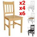 Produktbild: 2x 4x 6x Esszimmerstühle Set Küchenstuhl Esszimmerstuhl Holz Stuhl Stühle Kiefer