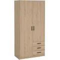 Produktbild: P & B Kleiderschrank, Eiche, Holzwerkstoff, 4 Fächer, 3 Schublade(n) Schubladen, 98.5x200.4x49.8 cm, FSC L1, Made in Denmark, Schlafzimmer, Kleiderschränke, Drehtürenschränke