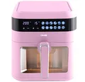 Produktbild: DMS XXXL 7 Liter Heißluftfritteuse | fritteuse | Backofen | Heißluftgrill | Cooker | fettfrei und ohne Öl | inklusive 10 Programmen und digitalem Touch Display | Timer | HFG-7 (Rosa)