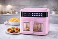 Produktbild: DMS HFG-7R Heißluftfritteuse Fritteuse Heißluft Airfryer 7L, 1600w, Rosa Pink