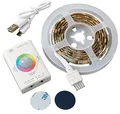 Produktbild: Northpoint LED Streifen 1m Farbwechsel Bewegungsmelder aufladbar kabellos Innenbereich Schrankleuchte Bettbeleuchtung 1100mAh Li-Io Akku 30 LEDs (RGB V2)