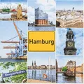 Produktbild: 20 Servietten Städte Hamburg im Postkarten-Stil als Tischdeko. Papierservietten mit Motiv. Auch für Decoupage und Serviettentechnik 33x33cm