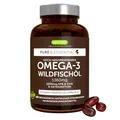 Produktbild: Igennus Hochwertigstes Omega-3 Wildfischöl & Astaxanthin, Triglyceridform rTG, 1360mg, EPA 670 mg & DHA 330mg Omega-3 Fettsäuren, ultra rein; frei von Umweltgiften, Zitronengeschmack, 180 Weichkapseln