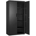 Produktbild: SONGMICS Aktenschrank Mehrzweckschrank, Stahl-Aufbewahrungsschrank, 5 Ebenen Doppeltüren, Schloss, Werkzeugschrank, verstellbare Ablagen schwarz 80 cm