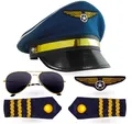Produktbild: Kostümheld® Kostüm Pilot Set Kostüm Accessoire für Herren Fasching / Karneval, Einheitsgröße