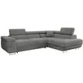 Produktbild: Mirjan24 Ecksofa, Dunkelgrau, Textil, 5-Sitzer, rechts montierbar, L-Form,Rechteckig, 274x203 cm, Wohnzimmer, Sofas & Couches, Wohnlandschaften, Ecksofas
