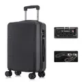 Produktbild: Premium Reisekoffer TSA-Schloss,YKK-Reißverschluss Hartschalen-Koffer Trolley Kabinenkoffer Rollkoffer Suitcase Handgepäck 4 Rollen (Schwarz, L)