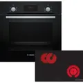 Produktbild: Bosch Einbau-Backofen-Set, HBF133BA0 + PKN811BA2E, Einbau-Backofen, Elektro-Kochfeld HBD231FB85 - Schwarz