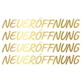 Produktbild: 4x Schriftzug NEUERÖFFNUNG 100x14cm Schaufenster Aufkleber KX046-02 Gold