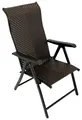 Produktbild: Klappsessel 71 x 58 x 111 cm Stahl Polyrattan Braun