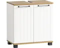 Produktbild: Waschbeckenunterschrank Möbelpartner Jelda BxHxT 59.8x62.4x32.6 cm mattweiß-eich