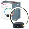 Produktbild: Beurer WL 65 Wake Up + Charge Lichtwecker, Nachttischlampe mit Ladefunktion für Smartphones, Wecker mit Simulation des Sonnenaufgangs für sanftes Aufwachen, dimmbares Nachtlicht mit Farbwechseloption