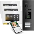 Produktbild: Balter EVO-HD Video Türsprechanlage mit Fingerprint, Video Türklingel, Smartphone App, 3 Familienhaus, 3X 7 Zoll Monitore, Türklingel mit Kamera Fu