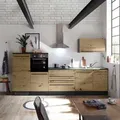 Produktbild: Küchenblock Jazz mit Geräten ca.320 cm Eiche/Anthrazit