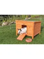 Produktbild: Trixie Kleintierhaus aus lasiertem Kiefernholz 60x47x50cm geeignet für Kaninchen TX62392