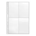 Produktbild: VELOFLEX 5336000 - Sammelhülle DIN A4, Fotohülle, passend für 4 x DIN A6 hoch, 4-Fächer, PP, dokumentenecht, 100 Stück