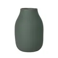 Produktbild: blomus -COLORA- Vase L aus Steingut, Agave Green, hergestellt in hochwertiger Handarbeit, elegante dekorative Tischvase, flächenschonende Dekoration (H / B / T: 20 x 14 x 14 cm, Agave Green, 65704)