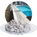 Produktbild: Schicker Mineral Marmor Ziersplitt weiß 25 kg, farbechter Naturstein, witterungsbeständig, ideal zur Gartengestaltung (Marmor Splitt, 16-32 mm)