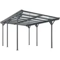 Produktbild: Juskys Carport 5x3 M Dunkelgrau- Überdachung Aus Aluminium Mit Doppelstegplatten - Unterstand Für Autos - Freistehende Montage - Mit Flachdach