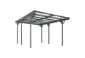 Produktbild: Juskys Einzelcarport, BxT: 305x503 cm, 217 cm Einfahrtshöhe, Flachdach mit UV Schutz, hohe Wind und Schneelast