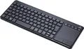 Produktbild: Renkforce MT-1006 Funk Tastatur, Touchpad Deutsch, QWERTZ Schwarz Integriertes Touchpad, Maustasten, Multimediatasten