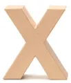 Produktbild: Papp Buchstabe X 17,5x5,5cm Alphabet Initialien Deko PappArt Druckbuchstabe