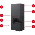 Produktbild: Kamineinsatz Simple Box 8 kW Ø 200 Black - Schwarz