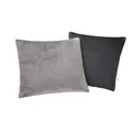 Produktbild: s.Oliver Doublesoft Kissenbezug 50x50 cm - super kuschelig & weich, Polyesterflausch 2 Stück dunkelgrau
