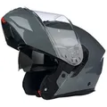 Produktbild: Vito Helmets Motorradhelm VITO FURIO Flip-Up Klapphelm, Integralhelm mit intergr. Sonnebrille, Klapphelm, ECE R 22-06, integrierte Sonnenbrille, Pinlock Vorbereitung grau XXL (63-64cm)