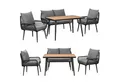 Produktbild: Swing&Harmonie Gartenlounge-Set für 4-6 Personen mit Tisch, Sofa, Stühle, Esstisch, (wetterfest, WPC-Tischplatte, Seilgeflecht Lounge, inkl. Kissen Sienna Garten Sitzgruppe), Outdoor Essgruppe