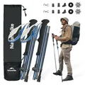 Produktbild: Naturehike Wanderstöcke 7075 Aluminium Trekkingstöcke Ultraleicht Faltbar 115-135CM Walking Stöcke für Damen & Herren Hiking/Camping/Mountaining