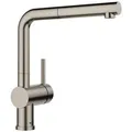 Produktbild: BLANCO Küchenarmatur LINUS-S, satin platinum, Hochdruck, 140° schwenkbar, ausziehbarer Auslauf