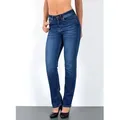 Produktbild: ESRA Straight-Jeans High Waist Damen Jeans Straight Leg Hose Stretch gerader Schnitt G2 Straight Jeans Damen Stretch Regular Jeans High Waist bis Plus Size blau 38