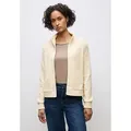 Produktbild: Cordjacke STREET ONE, Damen, Gr. 46, soft beige, Web, 67% Baumwolle, 28% Polyester, 5% Elasthan, unifarben, comfort fit, hoch geschlossener Ausschnitt, elastischer Bund, Jacken, in Cord-Optik