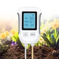 Produktbild: Tolesum 3 in 1 Bodenmessgerät, PH Wert Messgerät Boden,Digitales Bodentester Feuchtigkeitsmessgerät mit Temperatur/Feuchtigkeit und Hintergrundbeleuchtung für Gartenarbeit, Landwirtschaft